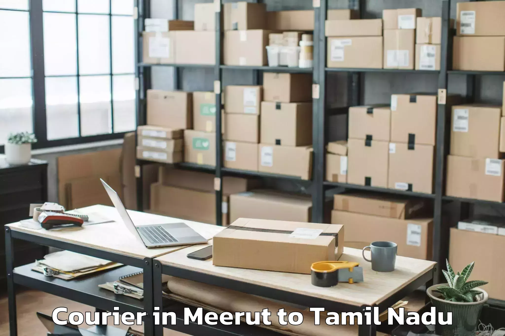 Reliable Meerut to Manachanallur Courier